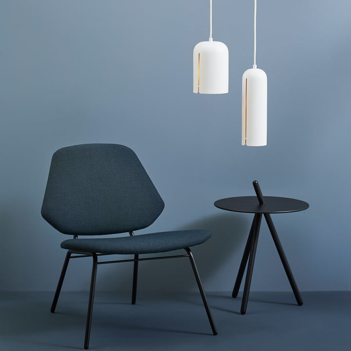 Suspension lumineuse Gap et table d'appoint Come Here