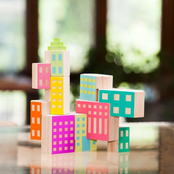 Areaware - Blockitecture, jeu de construction en bois, Factory