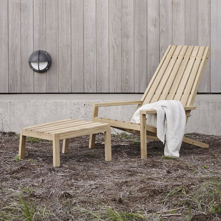 Between Lines Chaise longue et tabouret de Skagerak