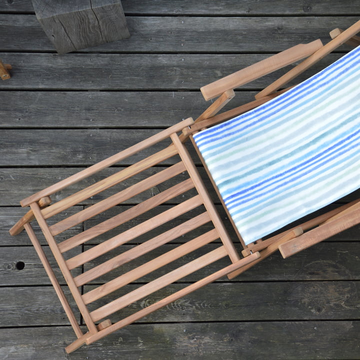 Pied de lit Maxx de Jan Kurtz en teck avec chaise de pont