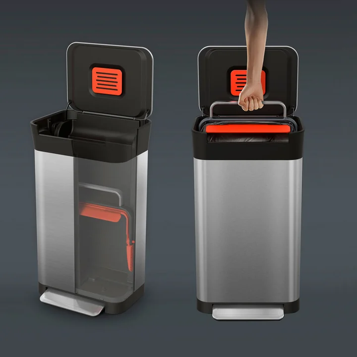 La poubelle Joseph Joseph - Titan Poubelle à pédale, acier inoxydable