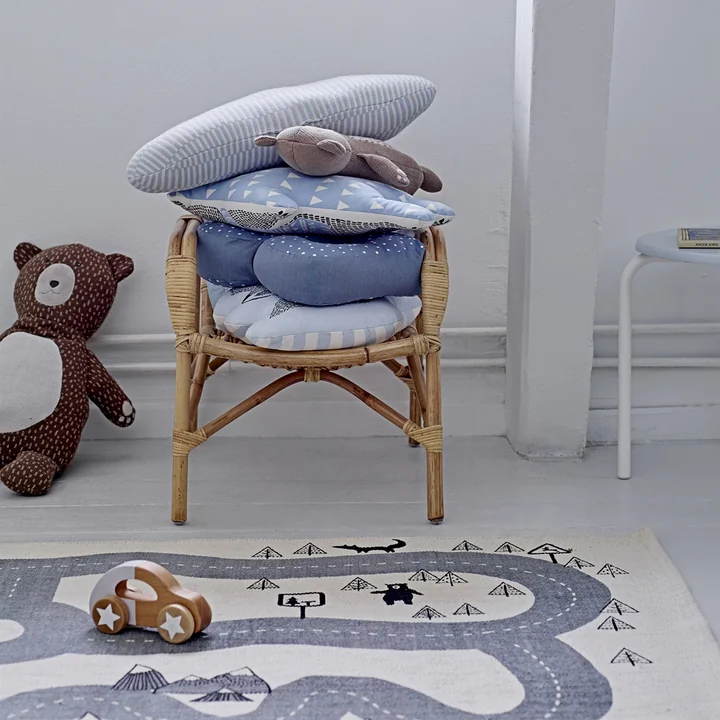 Tapis Jouet Trafic de Bloomingville en Beige/ Gris