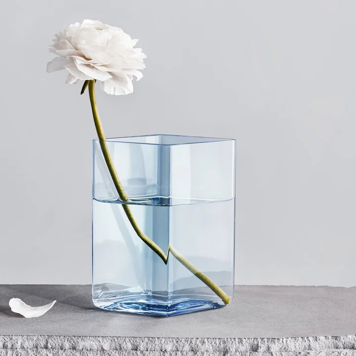 Ruutu Vase 115 x 140 mm de Iittala in Aqua