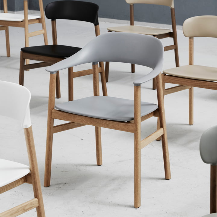 Normann Copenhagen - Fauteuil Herit, chêne  / gris