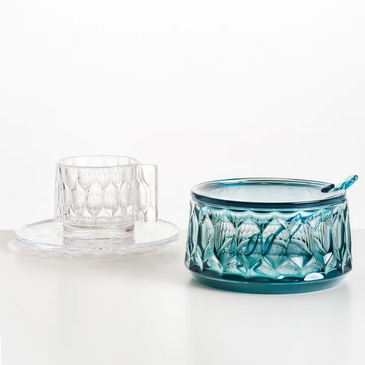 Le sucrier et la tasse à expresso Jellies de Kartell