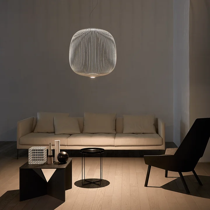 Foscarini - Spokes MyLight Suspension LED 2, grande / blanche