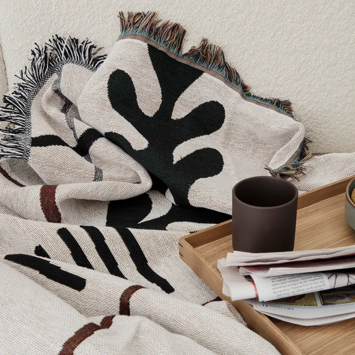 Couverture Mirage 120 x 170 cm de Ferm Living in off-white