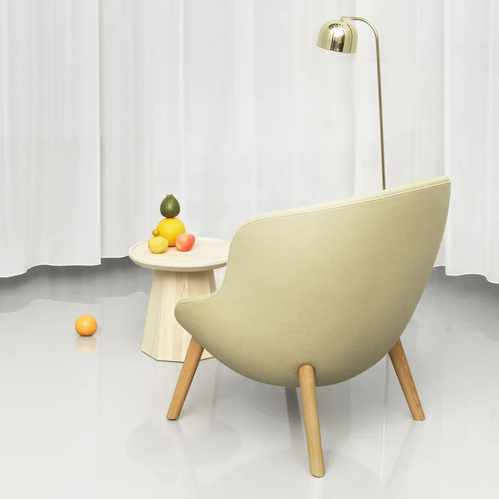 Hyg Lounge Chair Low by Normann Copenhagen - chêne / vert (Synergy LDS23)