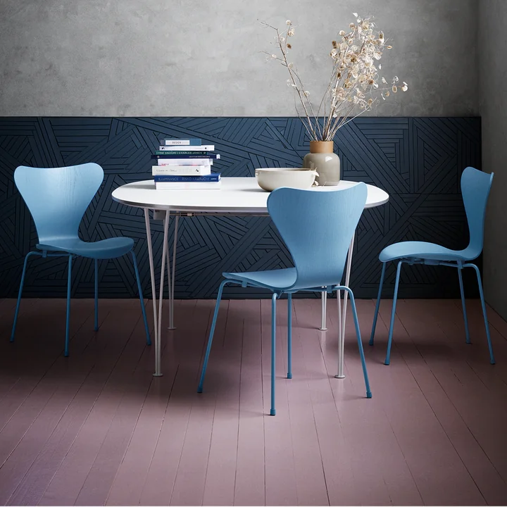 Série 7 Chaise, Monochrome Trieste Blue de Fritz Hansen
