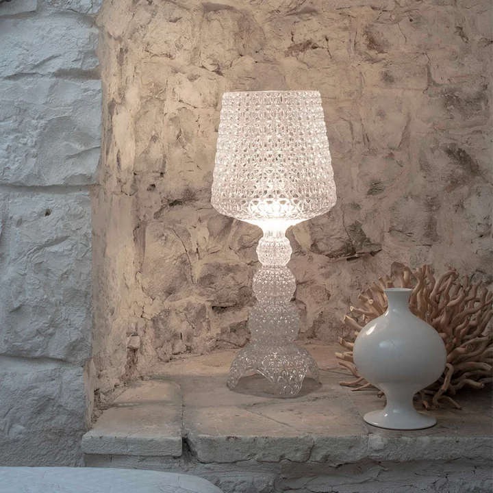 Mini Kabuki Lampe de table LED de Kartell en verre transparent