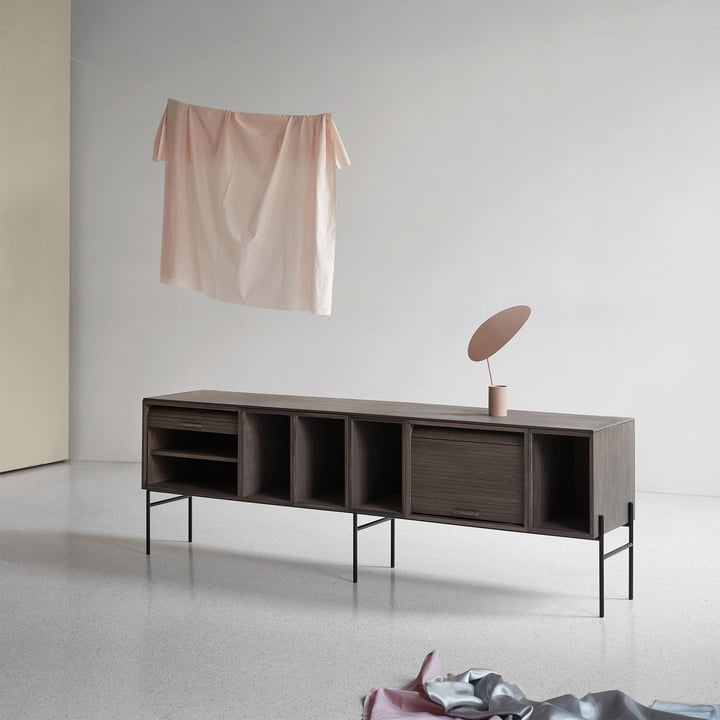 Hifive 200 Sideboard en chêne fumé avec lampe de table Ombre de Northern