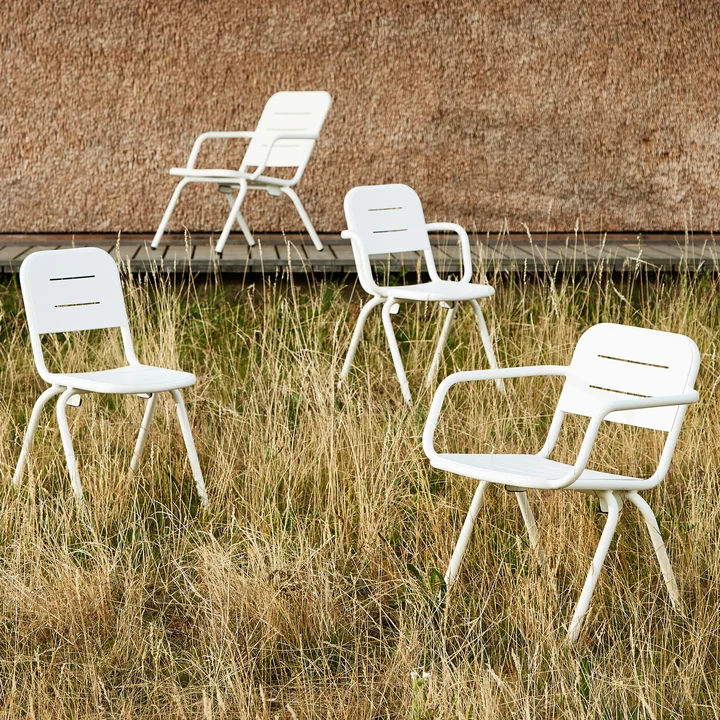 Chaises Ray Café de Woud en blanc