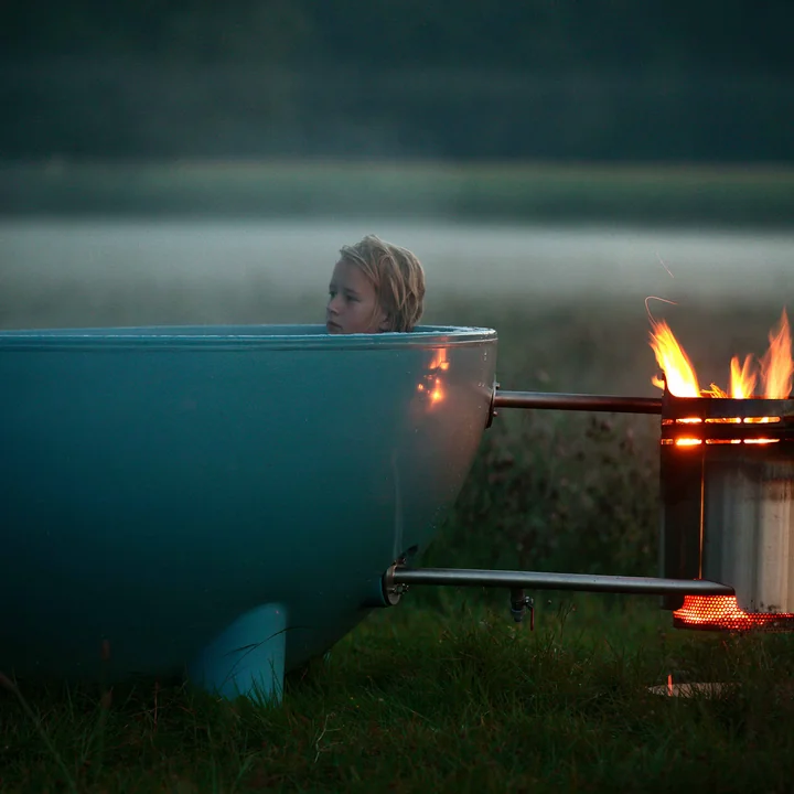 Dutchtub Original de Weltevree avec un feu ardent 