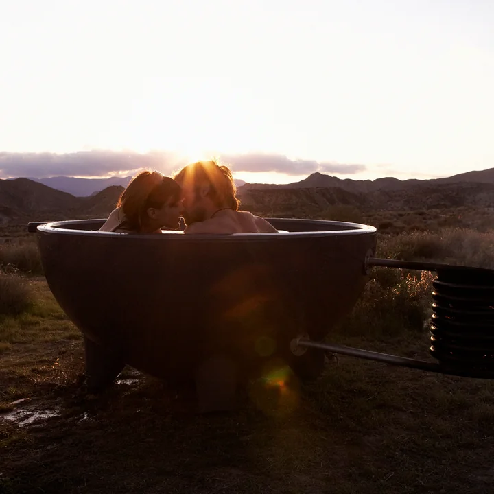 Dutchtub Original de Weltevree installé à l'extérieur