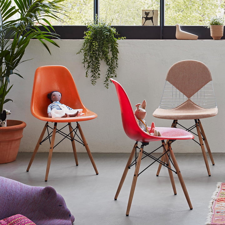 Vitra - Chaise d'appoint en plastique Eames - Fibre de verre