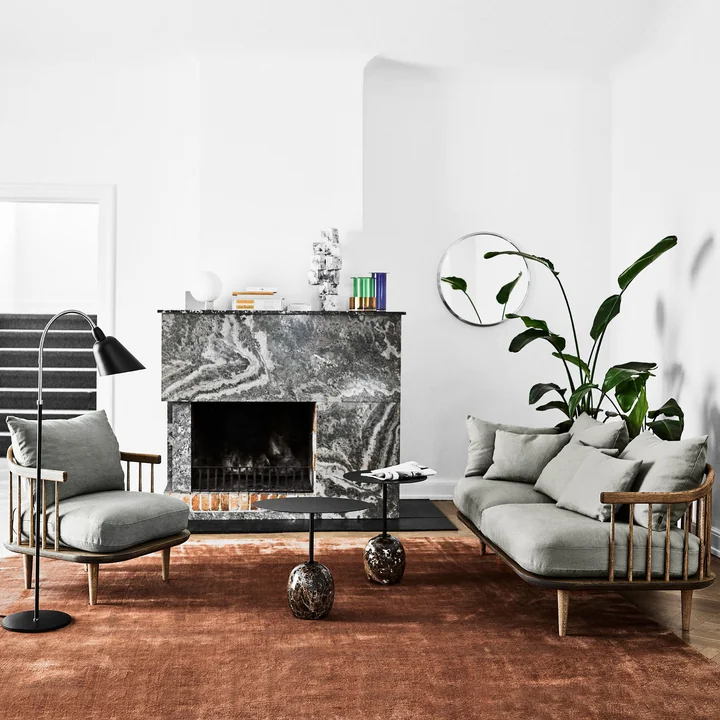 FLY Canapé avec Bellevue Lampadaire AJ7 de & Tradition