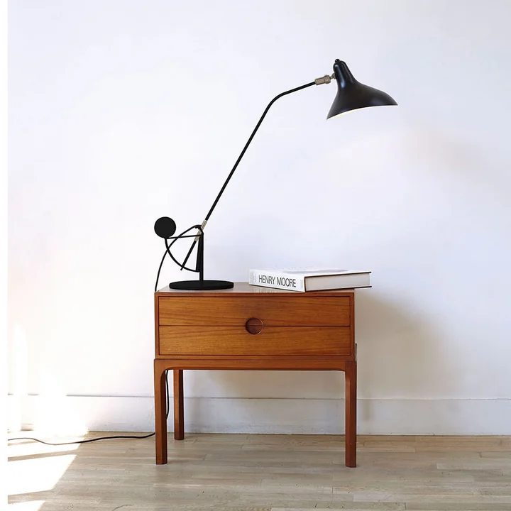 Lampe de table Mantis BS3, noir de DCW