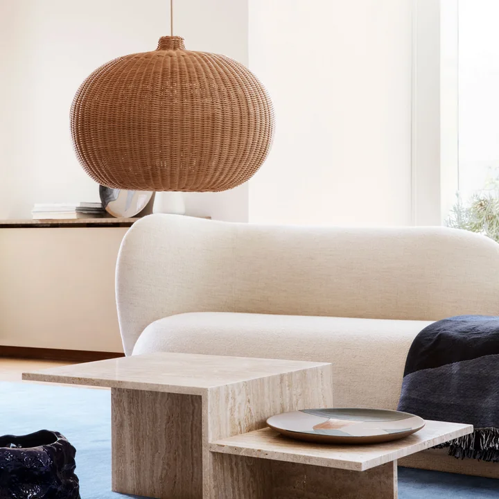 Lampe en rotin tressé Belly de Ferm Living en naturel
