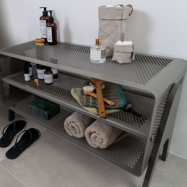 Etagère à chaussures sur pied 88 x 35 x 50 cm de tica copenhague en gris