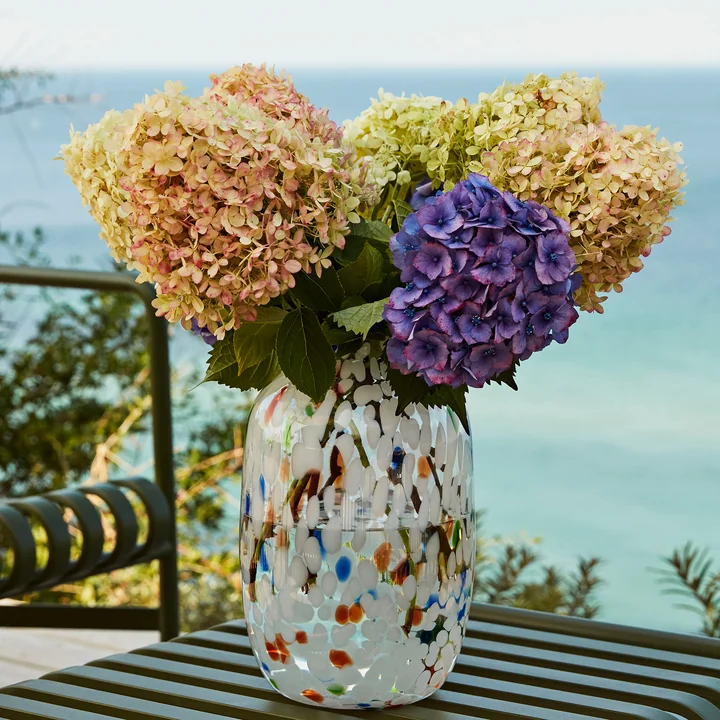 Splash Vase L, Ø 27 x H 1 8. 7 cm, White Dot de HAY