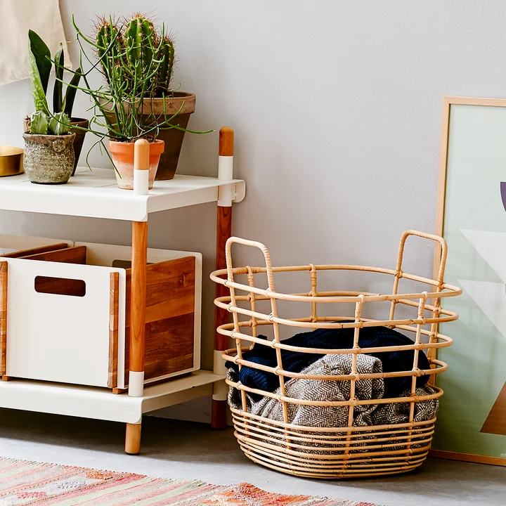 Sweep Panier carré 42 x 42 cm, naturel de Cane-line