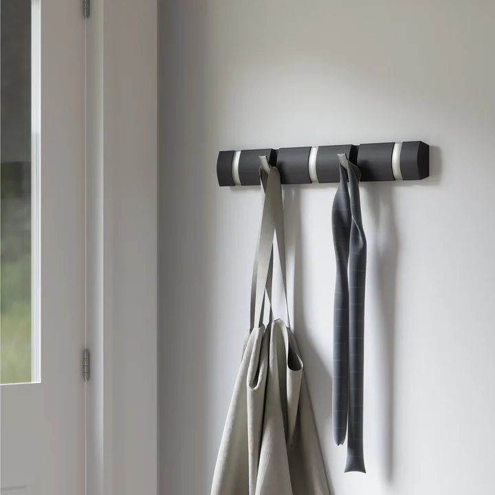 Flip Hook 5er rail de Umbra garde-robe en bois flotté
