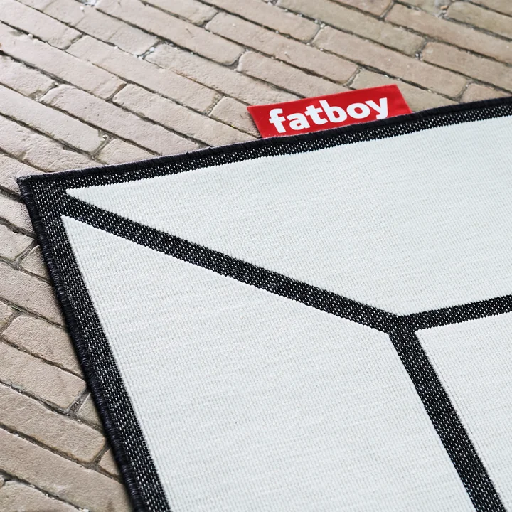Carpretty Tapis d'extérieur Grand Frame 200 x 290 cm de Fatboy en blanc cassé