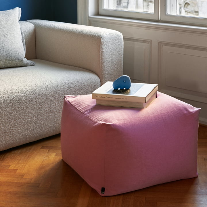 Varer Pouf de Hay en rose cool