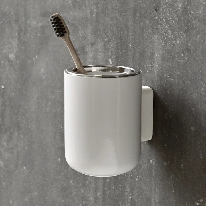 Porte-brosse à dents de bain de Audo en blanc