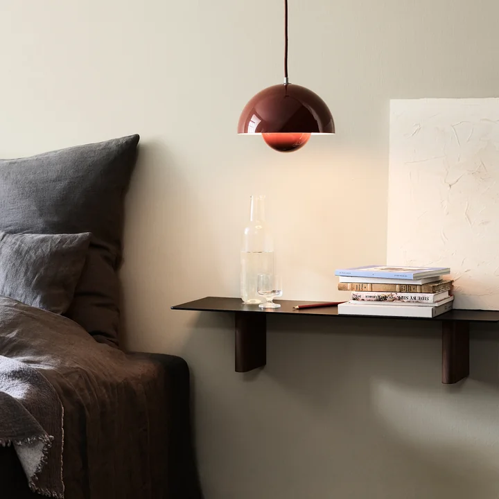 FlowerPot Lampe suspendue VP1 de & Tradition en rouge-brun