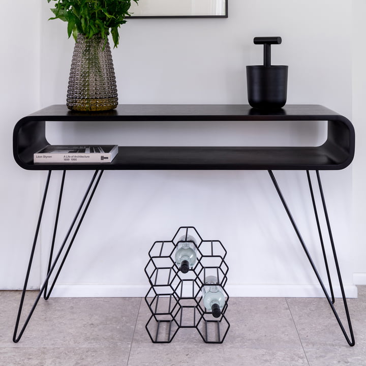 Metro Coffee Table noir / noir avec porte-bouteille Pico de XLBoom