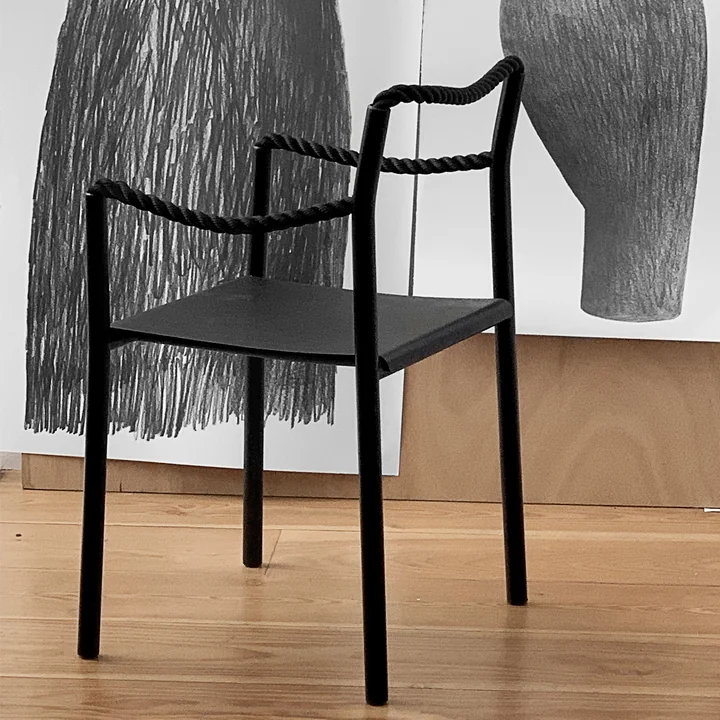 Rope Chair par Artek en noir
