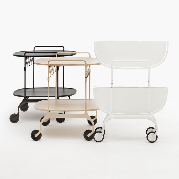 Chariot de service Gastone, monochrome mat par Kartell