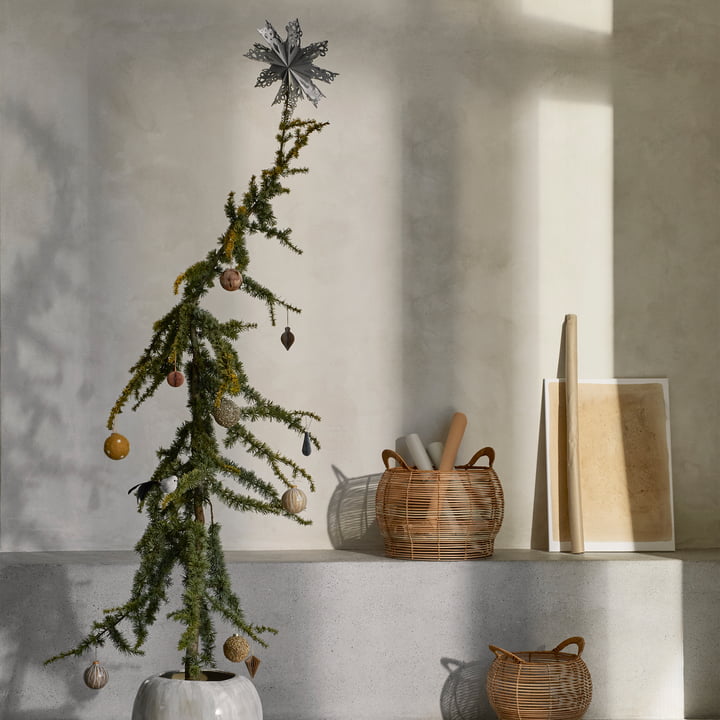 Étoile de Noël pour sapin de Noël Ø 30 cm, argenté par Broste Copenhagen