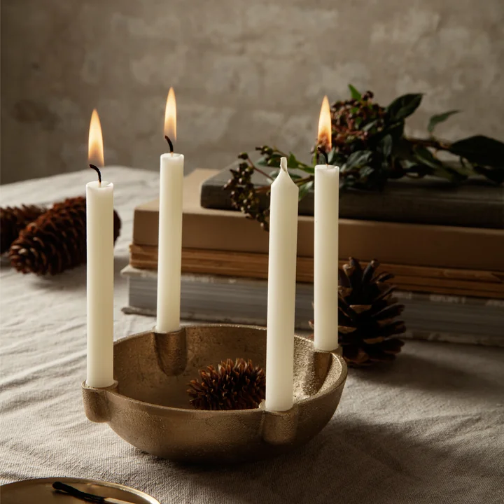 Bougeoir en laiton bol de Ferm Living