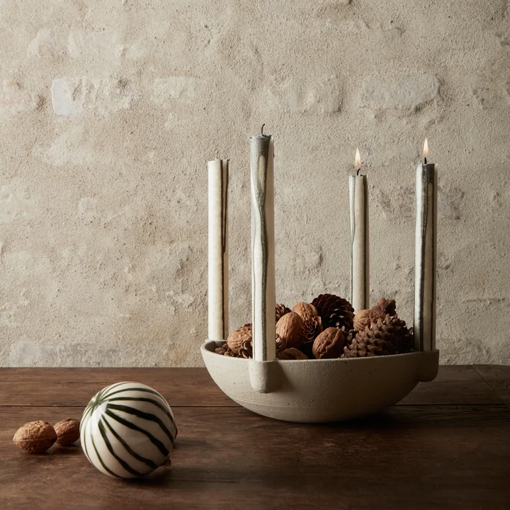 Bougeoir en céramique bol de Ferm Living
