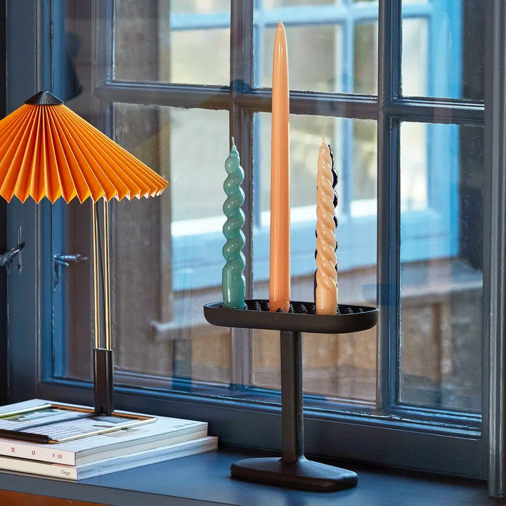 Spiral Bougies H 19 cm - Conical Bougies H 33 cm - Fonte Bougeoir de HAY.