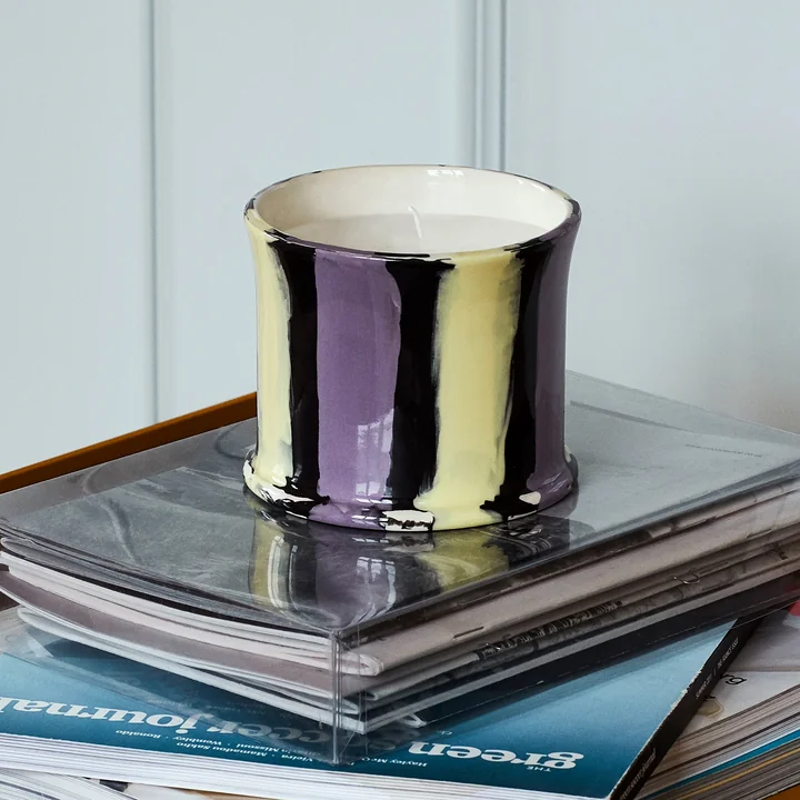 Stripe parfumée Stripe, Ø 10 x H 8,5 cm, feuille de figuier par HAY .