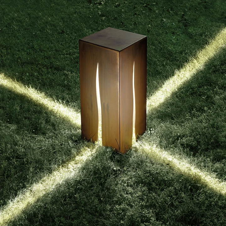 Lampadaire d'extérieur Granito H 60 cm, rouille - Artemide