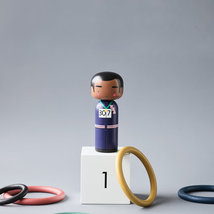 Tommie Smith en tant que figurine en bois Sketch Inc. de Lucie Kaas