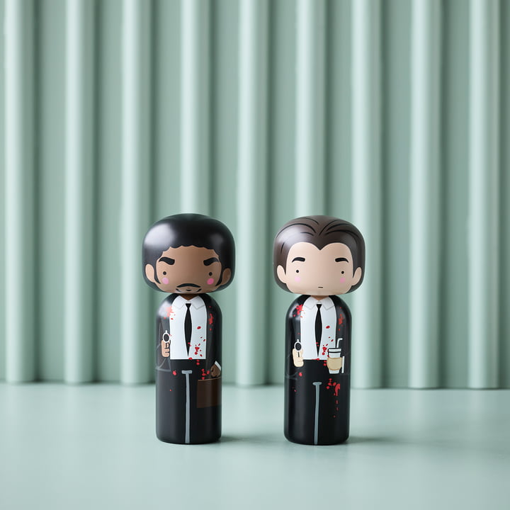 Jules Winnfield et Vincent Vega en tant que Sketch Inc. Figurines en bois de Lucie Kaas