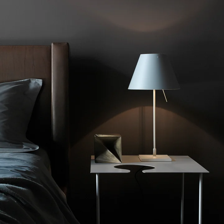 Luceplan - Costanzina Lampe de table D13pic. Complet, aluminium / blanc