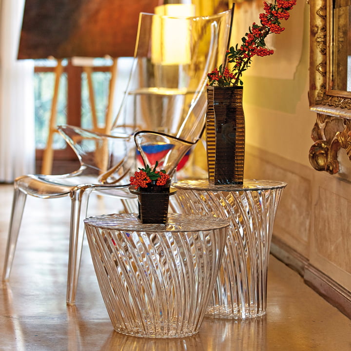 Sparkle Tabouret et table d'appoint de Kartell