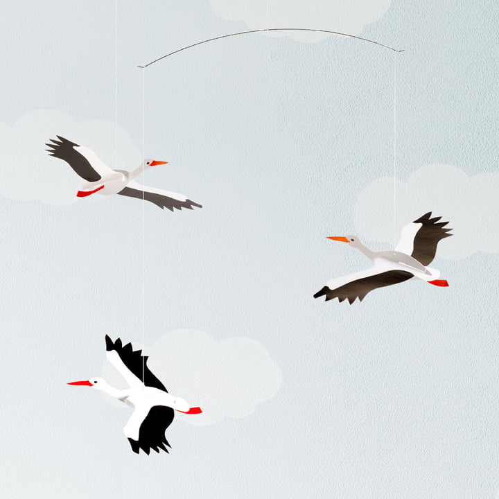 Le mobile Lucky Storks de Flensted Mobiles