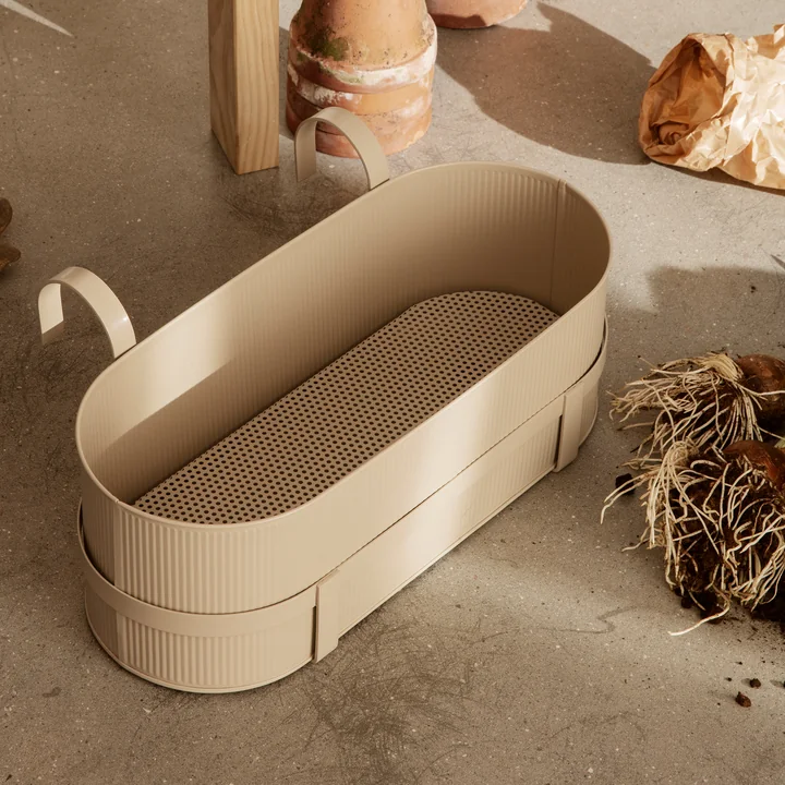 Jardinière de balcon en beige doux - Cashmere