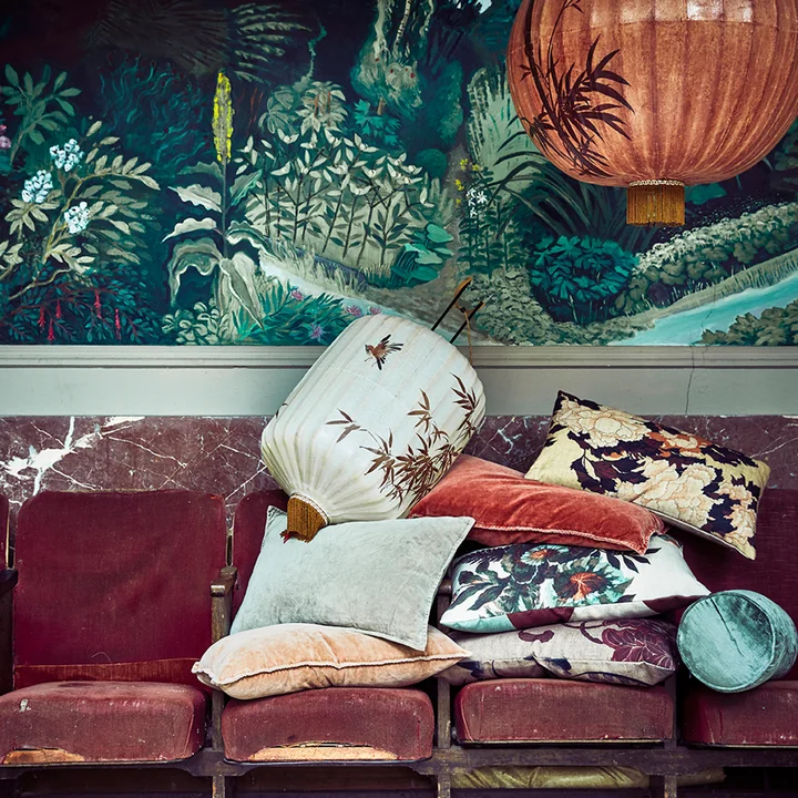 Les coussins Kyoto / Tokyo de HKliving s'inspirent des influences japonaises.