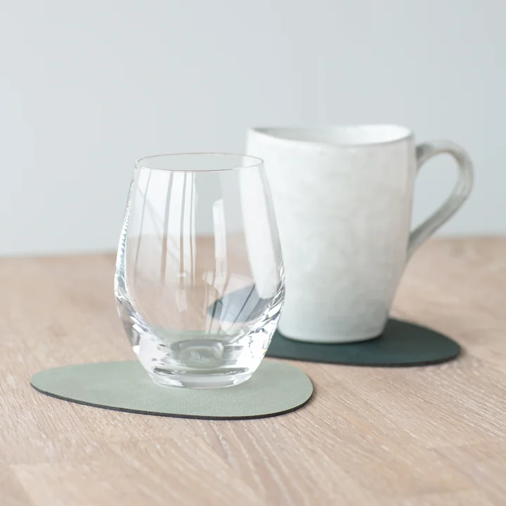 Dessous de verre Curve Double de Lind DNA dans Nupo dark Green / olive Green