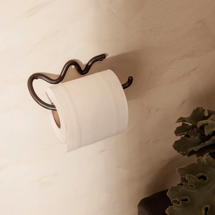 Curvature Porte-papier de toilette de Ferm Living en noir