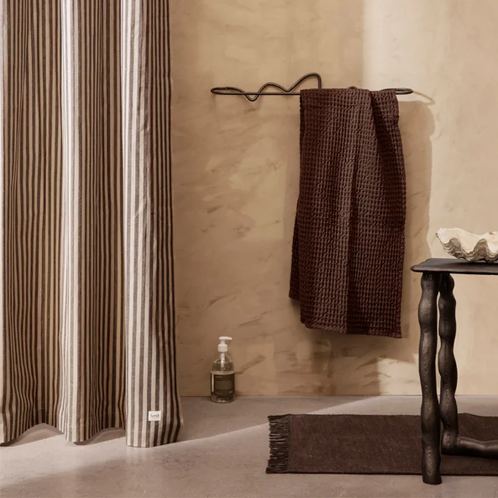 Chambray Rideau de douche, Tapis de bain Mélange & Organic Serviette de bain de Ferm Living