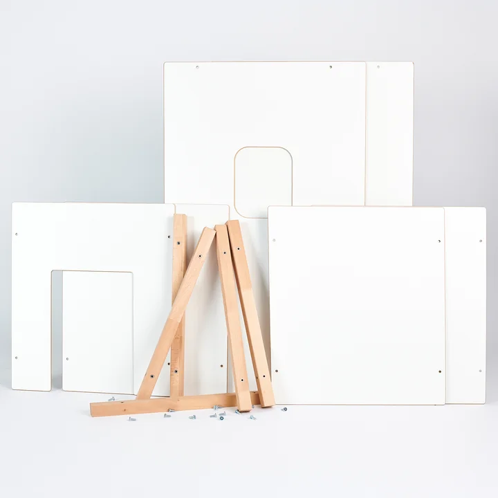 wand Maison de jeu pour enfants et séparateur de pièce de Tojo en blanc/hêtre